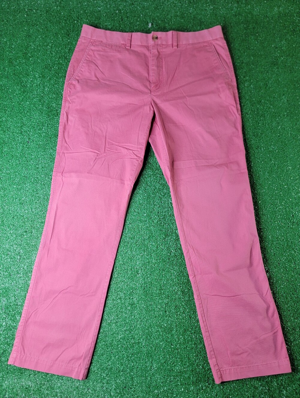 Tailorbyrd Collection Men's Coral Pink Pants 36x32 Chino Casual Golf Athleisure